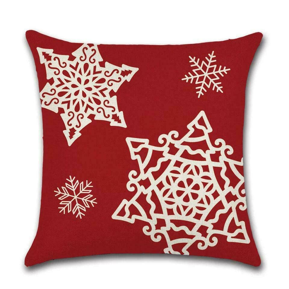 Jouluinen tyynynpäällinen - Red Snowflake